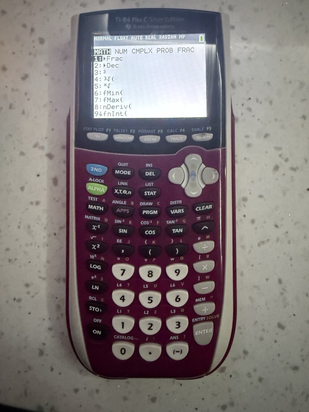 Texas Instrument TI-84 Plus Silver Edition Graphing Calculator Pink Cover Works